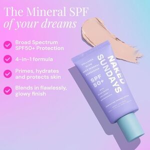 NEW Naked Sundays SPF50+ Collagen Boost Mineral Perfecting Priming Lotion